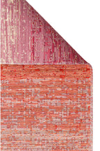 MİRA Bej Turuncu Pembe ÇiftTaraflı Yıkanabilir Kilim Modern Ombre Renk Geçişli Polyester Şönil Kilim - Kırmızı