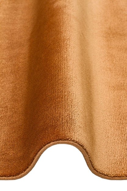 Luma Turuncu Tek Renk Sade Saf Bambu Doğal Malzeme Halı Minimalist Parlak Modern Lüks Salon Halısı - Turuncu