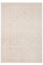 PALACE MOOD Beige Cream Modern Ethnic Patterned Viscose Soft-Touch Classic Living Room Carpet