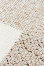 VALEN Sisal Bej Modern Dokulu Hav Toz Vermez Polyester Salon Mutfak Koridor Yatak Odası Halısı - Krem