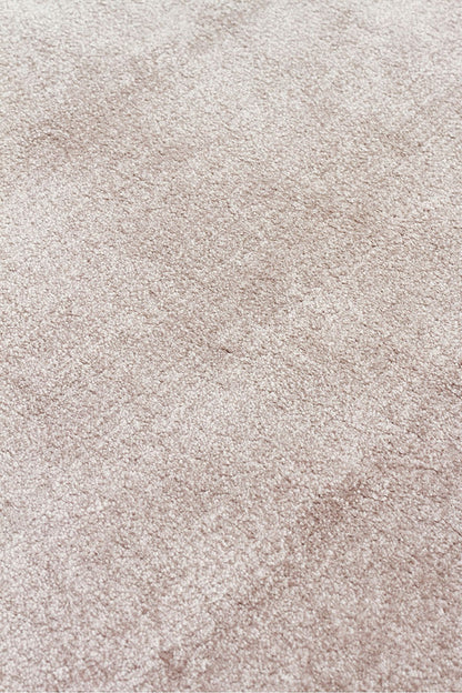 Luma Kahverengi Tek Renk Sade Saf Bambu Doğal Malzeme Halı Minimalist Parlak Modern Lüks Salon Halı - Stone