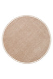 LESSI Mink Textured Non-Slip Round Area Rug Chenille Cotton Modern Living Room Kitchen Hallway Rug - Transparent