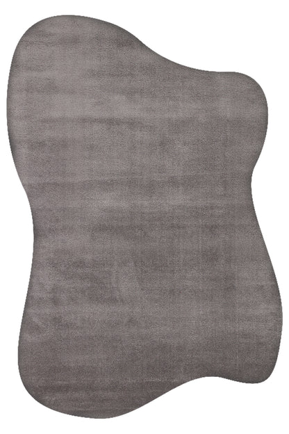 Vera Morfea Asimetrik Düz Antrasit Halı Hav Toz Vermez Yumuşak Tuşeli Modern Şık Salon Halısı - Antrasit