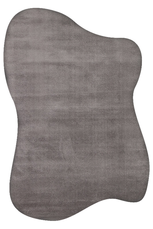 Vera Morfea Asimetrik Düz Antrasit Halı Hav Toz Vermez Yumuşak Tuşeli Modern Şık Salon Halısı - Antrasit