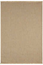 KORDANO Bej Dokulu Doğal Sisal Saçaklı Modern Kilim Kolay Temizlenebilir İskandinav Salon Halısı - Mavi