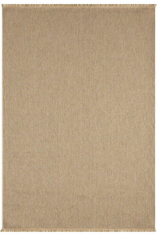KORDANO Bej Dokulu Doğal Sisal Saçaklı Modern Kilim Kolay Temizlenebilir İskandinav Salon Halısı - Mavi