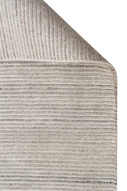 Siena Silver El Dokuma Teknikleriyle Özenle Üretilmiş, Doğal Bambu, Yün Karışımlı Salon Halısı - Gümüş