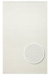 VALEN White Sisal Modern Textured Non-Shedding Polyester Living Room Kitchen Hallway Bedroom Rug - White
