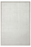 Minimal Elite Grey Bordered Modern Machine-Woven Living Room Rug – Framed Stylish Design