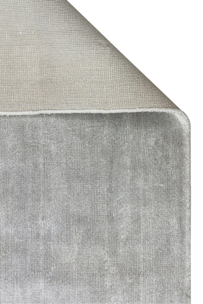 Alure Gri El Dokuma Saf Bambu Halı Lüks Yumuşak Minimalist Modern Salon ve Oturma Odası Halısı - Gri