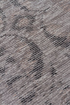 LESSI Gri Etnik Desenli Kaymaz Yıkanabilir Tabanlı Kilim Şönil Pamuk Vintage Salon Halısı - Mavi