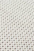 MERLİN Gri Bordürlü Ekru Kilim Kaymaz Tabanlı Modern İskandinav Hav Vermez Salon Antre Halısı - Metalik