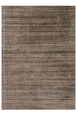 Boreva Plus Brown 100% Hand-Woven Plain Solid Banana Silk Viscose Wool Blend Modern Living Room Rug