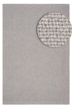 ALYA Grey 100% New Zealand Wool Soft Fluffy Textured Modern Scandinavian Bohemian Living Room Rug
