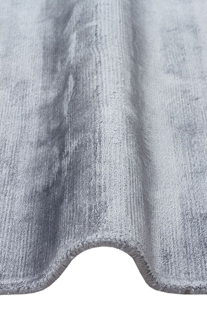 Alure Siyah El Dokuma Saf Bambu Halı Lüks Yumuşak Minimalist Modern Salon ve Oturma Odası Halısı - Charcoal