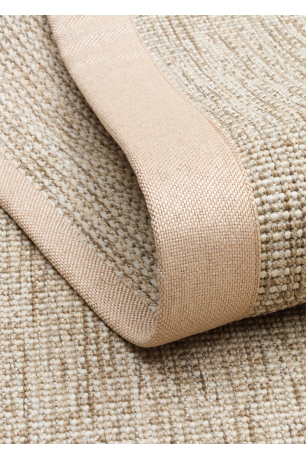 COSTA SISAL Açık Bej, Bej Bordürlü Hav Vermez Modern Kolay Temizlenebilir Kilim Salon Halısı - Çok Renkli