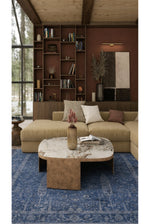 Antique Persian Vintage Classic Navy Blue Tree of Life Pattern Retro Polyester Modern Authentic Living Room Rug