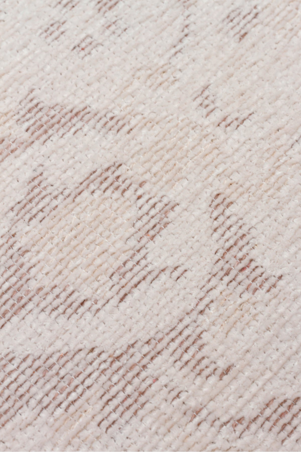 LESSI Beyaz Etnik Desenli Kaymaz Yıkanabilir Tabanlı Kilim Şönil Pamuk Vintage Salon Halısı - Mor