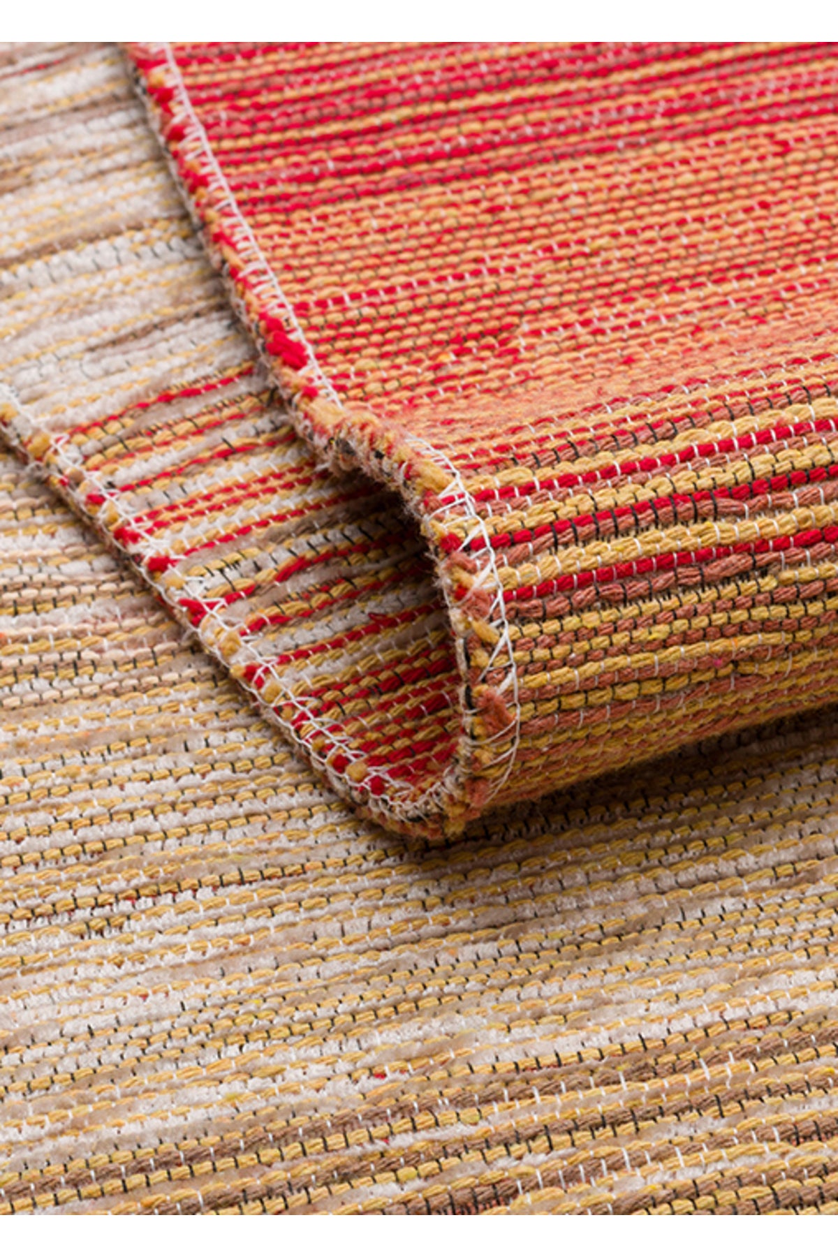 MİRA Çok Renkli Çift Taraflı Yıkanabilir Kilim Modern Ombre Renk Geçişli Polyester Şönil Kilim - Çok Renkli