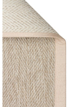 COSTA SISAL Bej Bordürlü Hav Vermez Hasır Dokulu Modern Kolay Temizlenebilir Kilim Salon Halısı - Mavi
