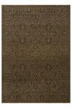 LESSI Green Ethnic Pattern Non-Slip Washable Base Kilim Chenille Cotton Vintage Living Room Rug - Green