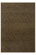 LESSI Yeşil Etnik Desenli Kaymaz Yıkanabilir Tabanlı Kilim Şönil Pamuk Vintage Salon Halısı - Yeşil