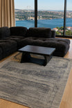 Arken Black Hand-Woven Wool Viscose Cotton Rug Modern Scandinavian 3D Effect Luxury Living Room Rug