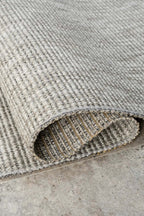 KORDANO Doğal Sisal Gri Dokulu Modern Kilim Kolay Temizlenebilir İskandinav Salon Halısı - Gümüş