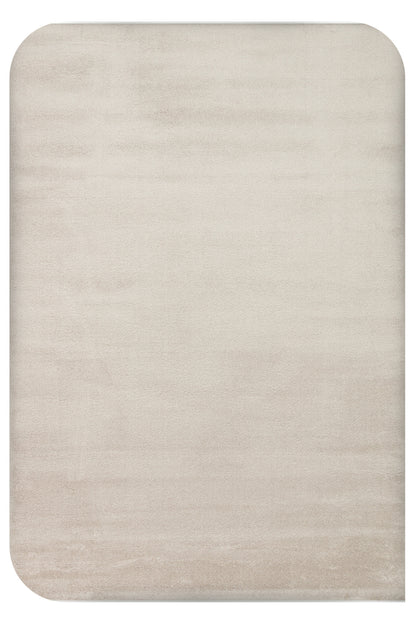 Vera Morfea Kenarları Oval Düz Taş Rengi Halı Hav Toz Vermez Yumuşak Tuşeli Modern Şık Salon Halısı - taş rengi 04