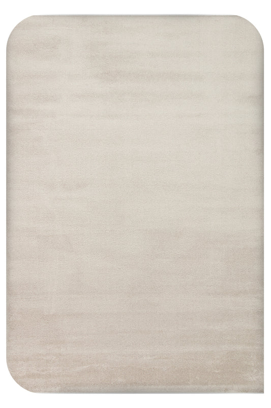 Vera Morfea Kenarları Oval Düz Taş Rengi Halı Hav Toz Vermez Yumuşak Tuşeli Modern Şık Salon Halısı - taş rengi 04
