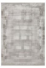 LUMEN Gri Renk Modern Minimal Soyut Desenli Yumuşak Dokulu Hav Vermez Dayanıklı Salon Halısı