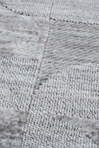 ASTRA Gri Modern Geometrik Halı Soft Patchwork Desenli Dokulu Yumuşak Koridor, Salon Halısı - Gri
