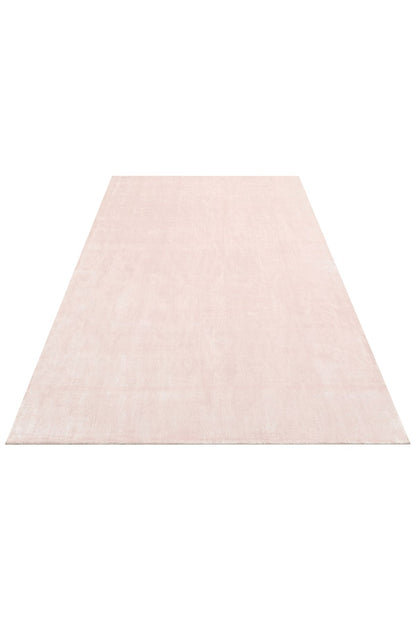 Alure Pembe El Dokuma Saf Bambu Halı Lüks Yumuşak Minimalist Modern Salon ve Oturma Odası Halısı - Powder