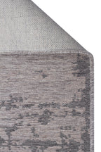 LESSI Gri Soyut Desenli Kaymaz Yıkanabilir Tabanlı Kilim Şönil Pamuk Vintage Salon Halısı - Haki