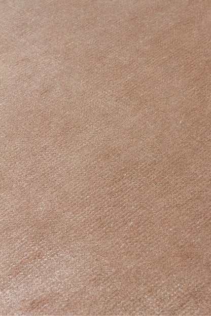 Luma Vizon Tek Renk Sade Saf Bambu Doğal Malzeme Halı Minimalist Parlak Modern Lüks Salon Halısı - Vizon