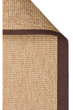 COSTA SISAL Bej, Kahverengi Bordürlü Hav Vermez Modern Kolay Temizlenebilir Kilim Salon Halısı - Bordo