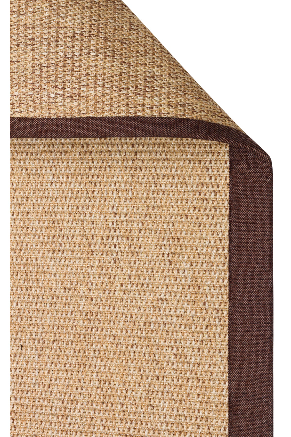 COSTA SISAL Bej, Kahverengi Bordürlü Hav Vermez Modern Kolay Temizlenebilir Kilim Salon Halısı - Bordo