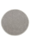 LESSI Gray Plain Color Non-Slip Round Rug Cotton Chenille Modern Living Room Kitchen Hallway Carpet - Inox