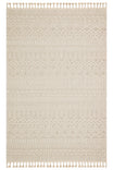 KELY Beige Geometric Patterned Textured Modern Scandinavian Non-Shedding Woven Living Room Kitchen Rug - Purple