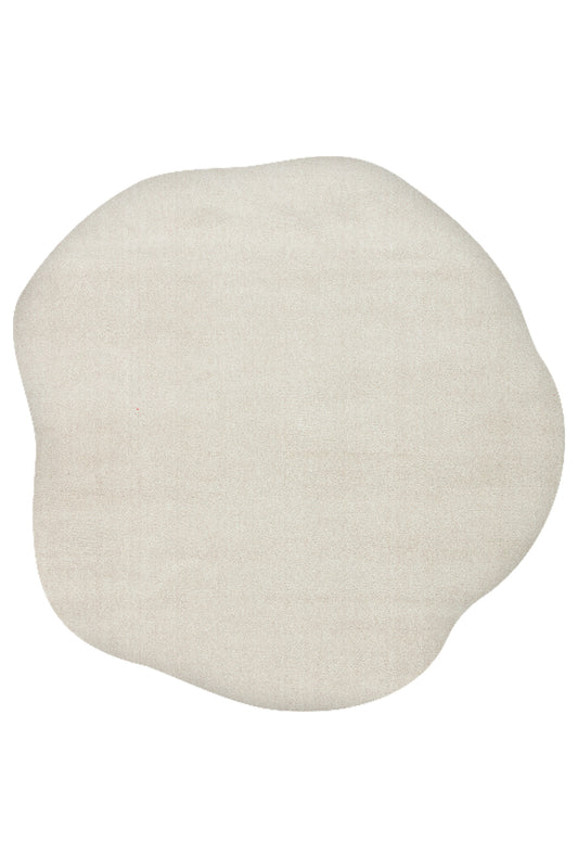 Vera Morfea Hav Toz Vermez Açık Gri Asimetrik Düz Halı Yumuşak Tuşeli Modern Şık Salon Halısı - Açık Gri 02