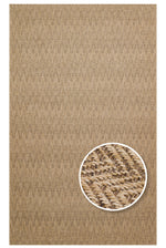 COSTA SISAL Dark Beige Sisal Textured Non-Shedding Easy-Clean Rug for Bedroom Kitchen Living Room