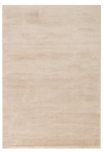 VERA Beige Plain Soft Textured Non-Shedding Densely Woven Micro Polyester Modern Living Room Rug