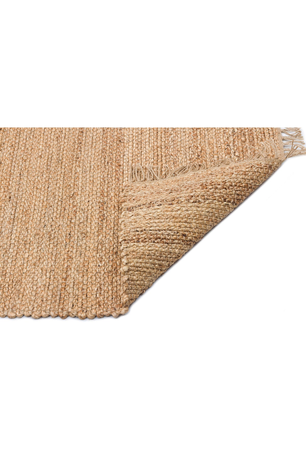 NATURA Doğal Jüt Halı Çift Taraflı Kilim Hasır Görünümlü Bohem Modern Salon Balkon Antre Halısı - Bej