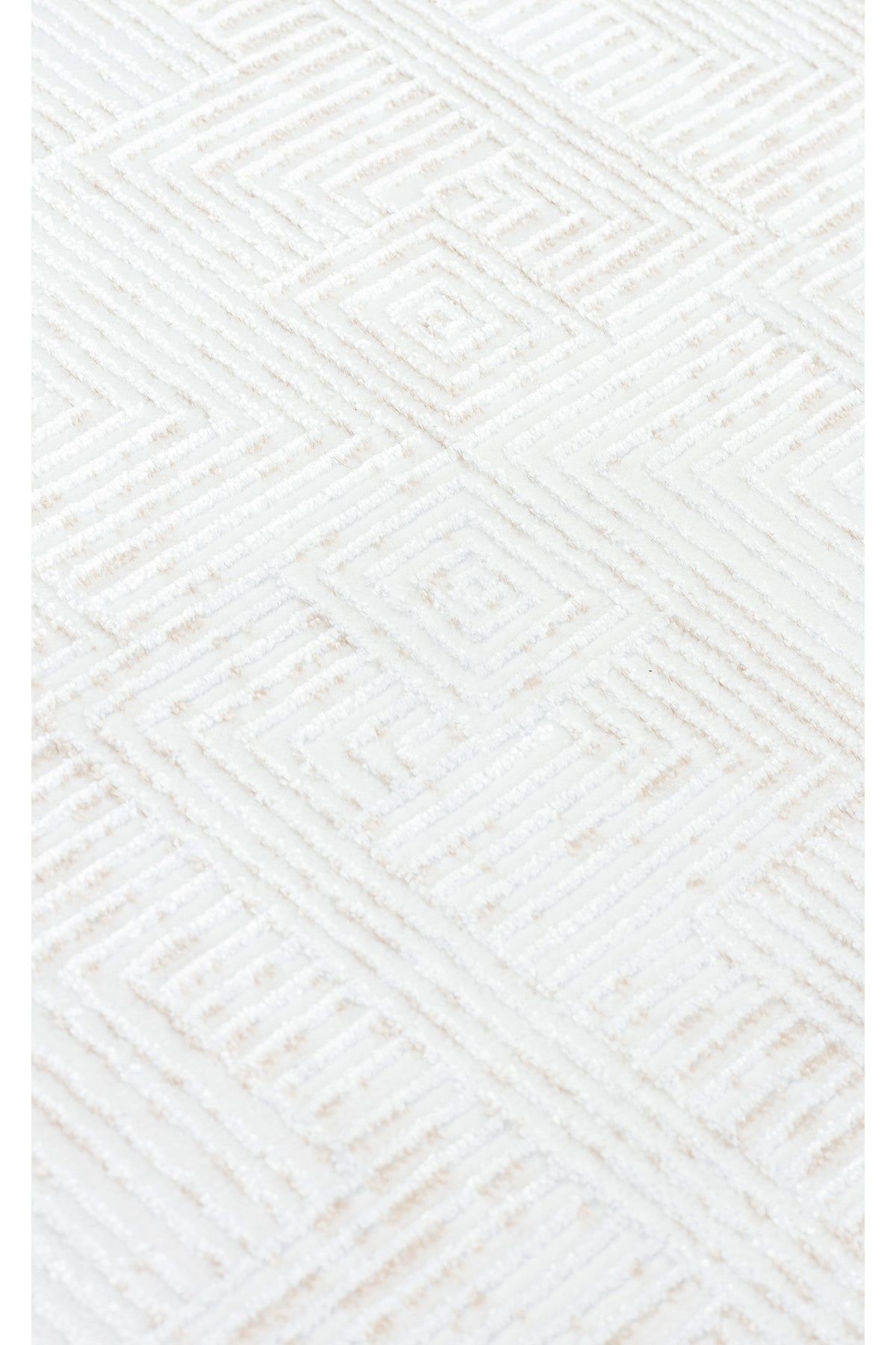 PEARLY Krem Bej Modern Parlak Yumuşak Doku Toz Vermez Halı Kaymaz Tabanlı Yıkanabilir Salon Halısı - Krem