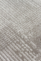 LUMEN Gri Renk Modern Minimal Soyut Desenli Yumuşak Dokulu Hav Vermez Dayanıklı Salon Halısı - Siyah