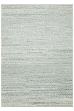 Sumak Collection Hand-Woven Blue Striped Modern Wool Living Room Rug Soft Textured