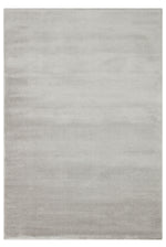 VERA Grey Plain Soft Textured Round Non-Shedding Tightly Woven Micro Polyester Modern Living Room Rug
