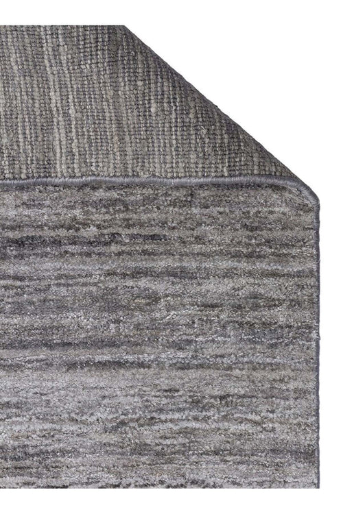 Boreva Plus Gri %100 El Dokuması Sade Düz Muz İpeği, Viskon ve Yün Karışımı Modern Salon Halısı - Gri