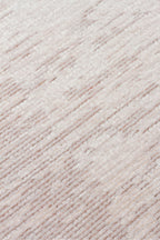 LESSI Beyaz Soyut Desenli Kaymaz Yıkanabilir Tabanlı Kilim Şönil Pamuk Vintage Salon Halısı - Çok Renkli