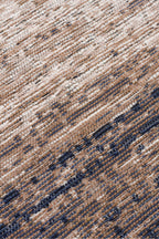 MİRA Bej Mavi Çift Taraflı Yıkanabilir Kilim Modern Ombre Renk Geçişli Polyester Şönil Kilim - Mavi